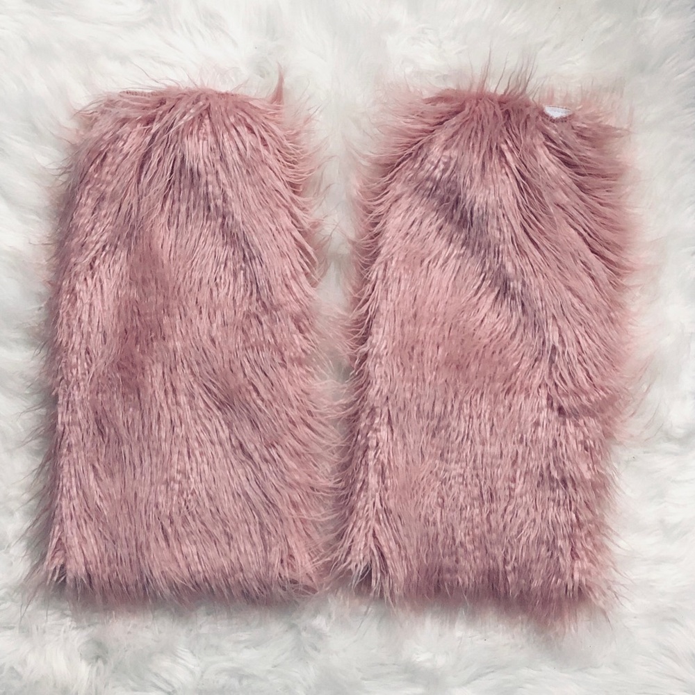 Multiple Colors Handcrafted Soft Crinkle Fur Leg Warmers Boot Covers Dancewear